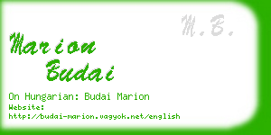 marion budai business card